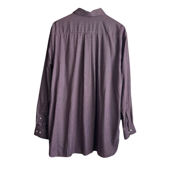 Daniel Cremieux Men Shirt XL Maroon Check Button Up Casual Preppy Office Travel - Picture 3 of 11